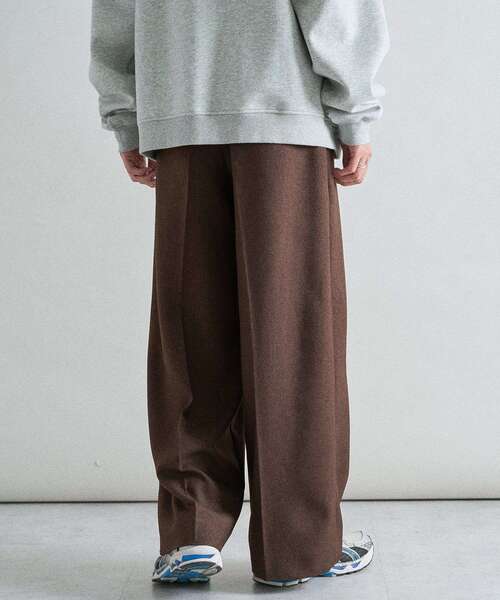 CRAFT STANDARD BOUTIQUE（クラフトスタンダードブティック）の「ウールライクポリツイルワイドパンツ（その他パンツ・メンズ・ベージュ/ブラウン/ブラック/グレー・S/M/L）」の15枚目の写真