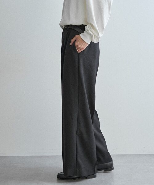 CRAFT STANDARD BOUTIQUE（クラフトスタンダードブティック）の「ウールライクポリツイルワイドパンツ（その他パンツ・メンズ・ベージュ/ブラウン/ブラック/グレー・S/M/L）」の10枚目の写真