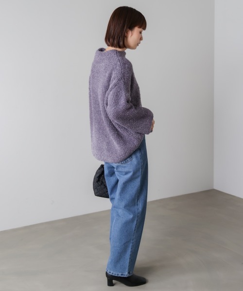 Bou Jeloud(ブージュルード)の「フィルムラメハイネックニットプルオーバー(ニット/セーター・レディース・ピンク/チャコールグレー/ブルー・FREE)」の13枚目の写真