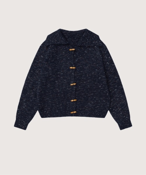 LA POMME jours(ラポミ・ジュール)の「Blended Silhouette Cardigan(カーディガン/ボレロ・レディース・ホワイト/グレー/ブラック・FREE)」の3枚目の写真