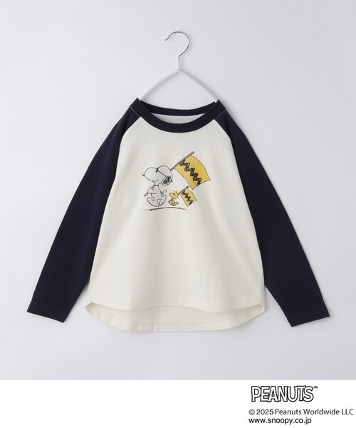 THE SHOP TK (ザ ショップ ティーケー )の「PEANUTS/ピーナッツ ラグランTシャツ(Tシャツ/カットソー・キッズ・ネイビー系4/ブラック系4/ベージュ系その他7・11/12/13/14/15 /16)」の3枚目の写真