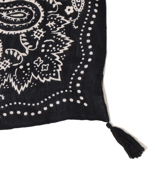 manipuri（マニプリ）の「【別注】ｍanipuri / バンダナ タッセル ストール（ストール/ショール・レディース・ブラック/ホワイト・ONE SIZE）」の12枚目の写真