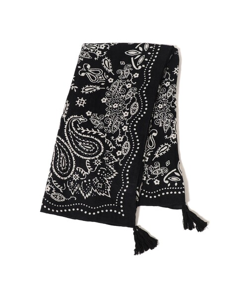 manipuri（マニプリ）の「【別注】ｍanipuri / バンダナ タッセル ストール（ストール/ショール・レディース・ブラック/ホワイト・ONE SIZE）」の13枚目の写真