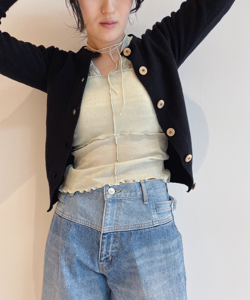 BASERANGE(ベースレンジ)の「Baserange/ベースレンジ TIER カーディガン PUTCRC-WI25(カーディガン/ボレロ・レディース・ブラック・FREE)」の3枚目の写真