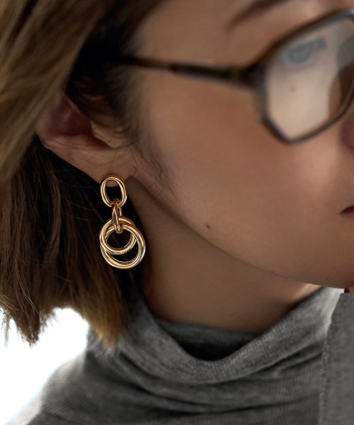 STYLE DELI（スタイルデリ）の「RINGRINGピアス（ピアス（両耳用）・レディース・ゴールド/シルバー・FREE）」の5枚目の写真