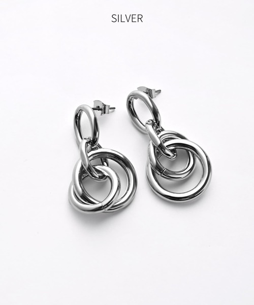 STYLE DELI（スタイルデリ）の「RINGRINGピアス（ピアス（両耳用）・レディース・ゴールド/シルバー・FREE）」の3枚目の写真