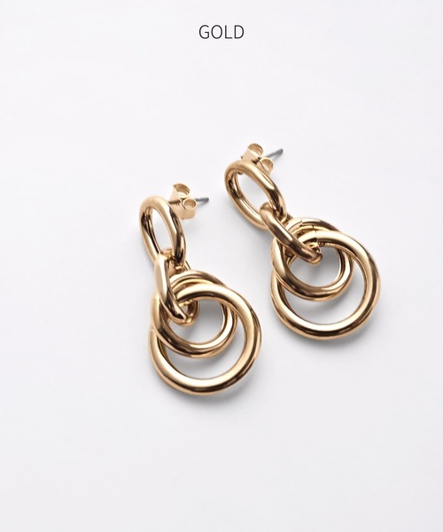 STYLE DELI（スタイルデリ）の「RINGRINGピアス（ピアス（両耳用）・レディース・ゴールド/シルバー・FREE）」の4枚目の写真