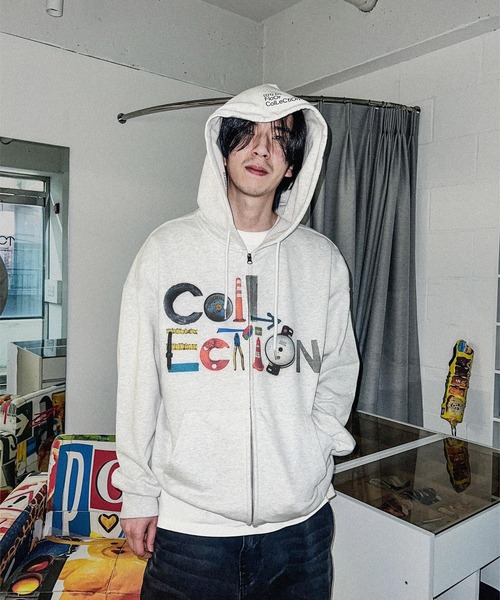 ALAND(エーランド)の「【UNISEX】POT/コレクションフードジップアップ(パーカー・レディース・ライトグレー・MEDIUM/SMALL)」の3枚目の写真