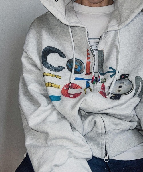 ALAND(エーランド)の「【UNISEX】POT/コレクションフードジップアップ(パーカー・レディース・ライトグレー・MEDIUM/SMALL)」の4枚目の写真