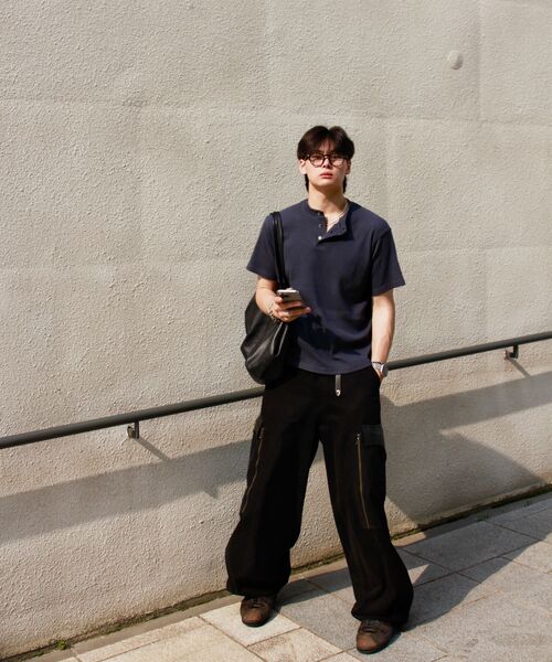 LEIRE（ルアール）の「ワッフルヘンリーネック半袖Tシャツ[ネイビー]（Tシャツ/カットソー・メンズ・その他・MEDIUM/LARGE/X-LARGE）」の10枚目の写真