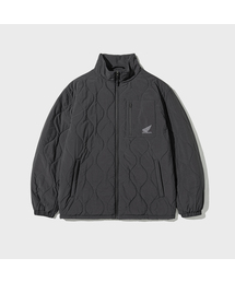 Quilting Collarless Jacket Black