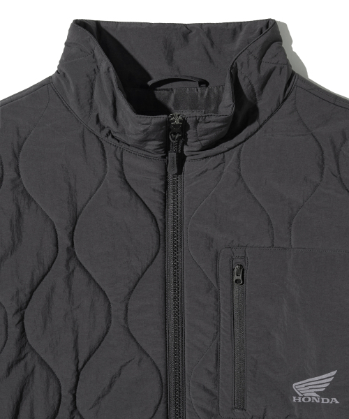 PHYPS MOTORCYCLE(フィップスモーターサイクル)の「Quilting Collarless Jacket Black(ダウンジャケット/コート・レディース・その他・X-LARGE/SMALL/MEDIUM/LARGE)」の3枚目の写真