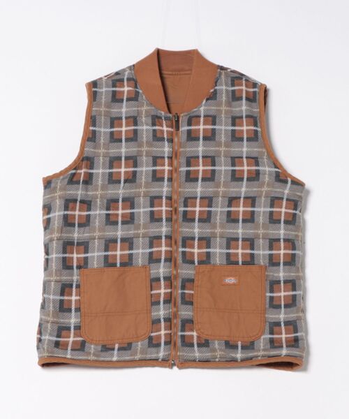 THRASHER（スラッシャー）の「【Dickies x THRASHER(スラッシャー)】ReversibleVest／ベストジャケット（その他アウター・メンズ・ブラウン・MEDIUM/LARGE）」の3枚目の写真