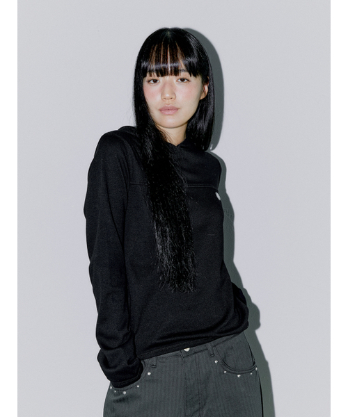 OAFISH(オアフィッシュ)の「CUTTING LOGO LABEL HOODIE, BLACK(パーカー・レディース・その他・FREE)」の4枚目の写真