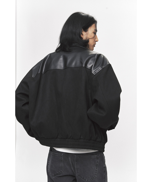 BLACK MOMENT（ブラックモーメント）の「カラー ブロック ビーガン スエード ジャケット [ブラック]（ブルゾン・メンズ・ブラック・MEDIUM/LARGE）」の5枚目の写真