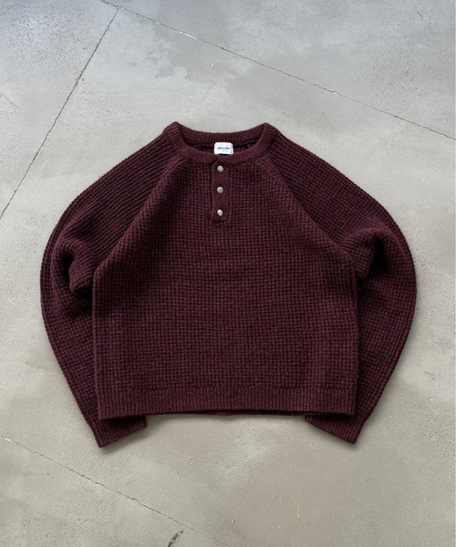Metal Henry neck Thermal Knit /メタルヘンリーネックサーマルニット 