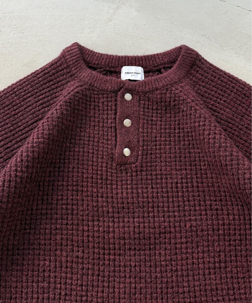 ANDER HUNK(アンダーハンク)の「Metal Henry neck Thermal Knit /メタルヘンリーネックサーマルニット(ニット/セーター・メンズ・ブラック/グレー/バーガンディー/ブラウン・LARGE/MEDIUM/SMALL)」の21枚目の写真