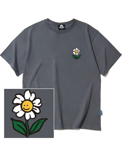 TRIPSHION(トリップション)の「シングルフラワーロゴTシャツ - グレー(Tシャツ/カットソー・メンズ・その他・LARGE/MEDIUM/X-LARGE)」の1枚目の写真