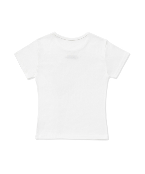 Between A and B（ビトウィーンエイアンドビー）の「ミニフラワー刺繍Tシャツ[ホワイト]（Tシャツ/カットソー・レディース・ホワイト・FREE）」の4枚目の写真