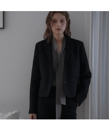 Crop button Jacket [Black]