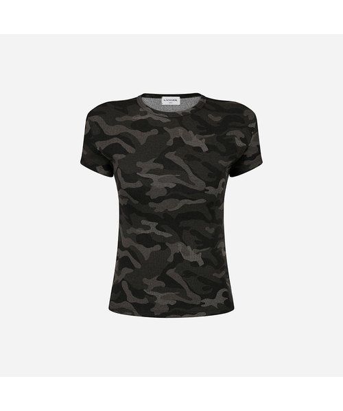 LANGER(ランガー)の「迷彩キャップ パッド入りTシャツ(Tシャツ/カットソー・レディース・カーキ・FREE)」の1枚目の写真