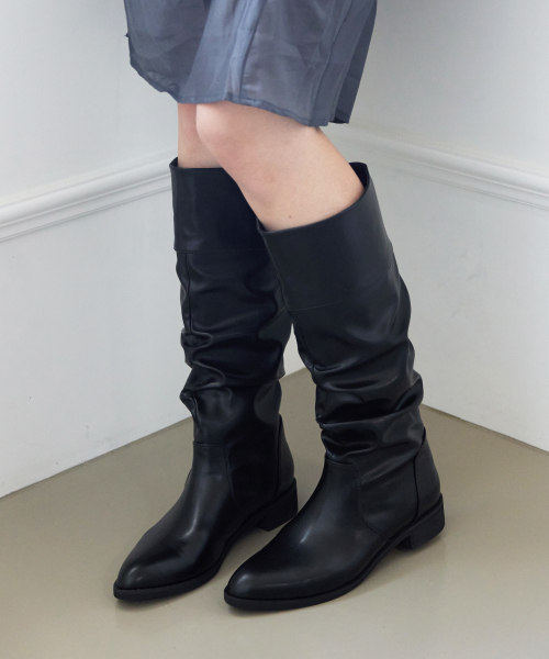 CESTI(セスティ)の「エッセンシャルスラウチロングブーツ (ブラック)(ブーツ・レディース・ブラック・23.5cm/24cm/24.5cm/25cm/22.5cm/23cm)」の1枚目の写真