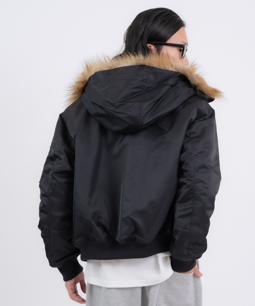 improves（インプローブス）の「ヘビーナイロン N-2B フライトジャケット（ミリタリージャケット・メンズ・ブラック/カーキ・LARGE/MEDIUM/SMALL/X-LARGE）」の7枚目の写真