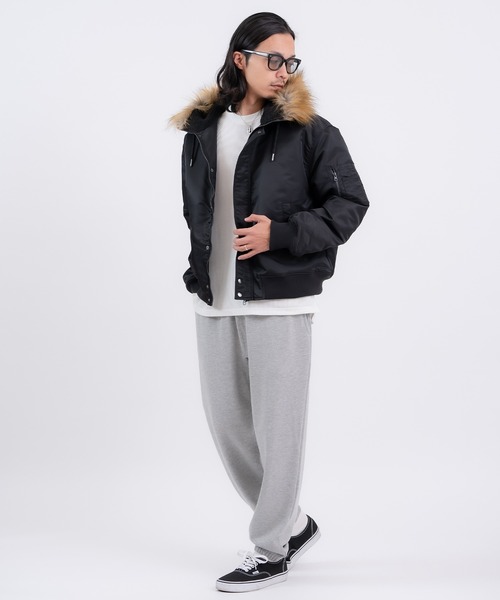 improves（インプローブス）の「ヘビーナイロン N-2B フライトジャケット（ミリタリージャケット・メンズ・ブラック/カーキ・LARGE/MEDIUM/SMALL/X-LARGE）」の8枚目の写真