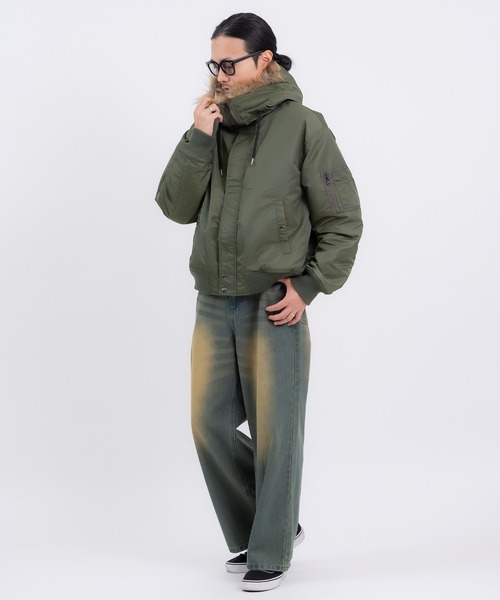 improves（インプローブス）の「ヘビーナイロン N-2B フライトジャケット（ミリタリージャケット・メンズ・ブラック/カーキ・LARGE/MEDIUM/SMALL/X-LARGE）」の14枚目の写真