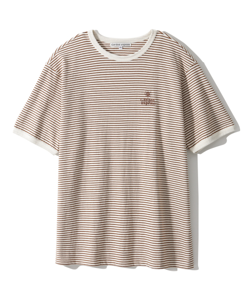 GARDEN EXPRESS(ガーデンエクスプレス)の「GARDEN SYMBOL STRIPE T-SHIRT (ivory)(Tシャツ/カットソー・メンズ・その他・LARGE/X-LARGE)」の1枚目の写真