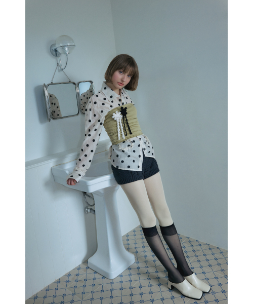 POESIEDAME(ポエジダム)の「TWEED RIBBON BROOCH IN BLACK(ブローチ/コサージュ・レディース・その他・FREE)」の3枚目の写真