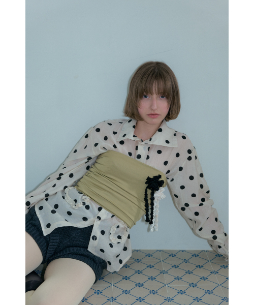 POESIEDAME(ポエジダム)の「TWEED RIBBON BROOCH IN BLACK(ブローチ/コサージュ・レディース・その他・FREE)」の5枚目の写真