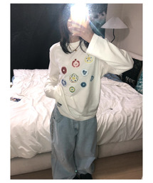 オーバーサイズ JUICE 長袖Tシャツ
