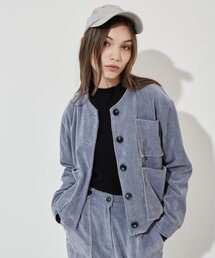 manavis7（マナビスセブン）の「No Collar Corduroy Jacket Blue（その他アウター）」