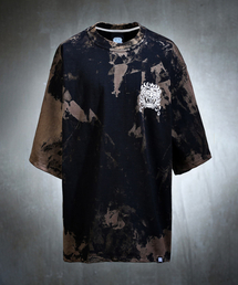 プリンティングフルブリーチ半袖Tシャツブラック