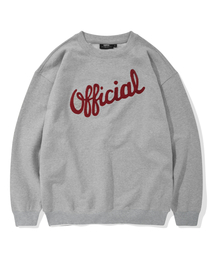 OFFICIAL LETTERING EMBROIDERED CREWNECK (MELANGE GRAY)