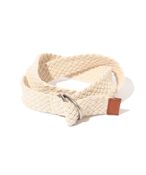 BEAMS PLUS（ビームスプラス）の「COTTON Mesh Belt（ベルト・メンズ・オフホワイト/レッド・S/M/L/XL）」の3枚目の写真
