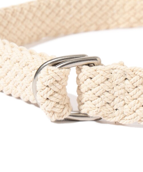 BEAMS PLUS（ビームスプラス）の「COTTON Mesh Belt（ベルト・メンズ・オフホワイト/レッド・S/M/L/XL）」の5枚目の写真