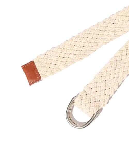 BEAMS PLUS（ビームスプラス）の「COTTON Mesh Belt（ベルト・メンズ・オフホワイト/レッド・S/M/L/XL）」の6枚目の写真