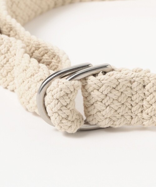 BEAMS PLUS（ビームスプラス）の「COTTON Mesh Belt（ベルト・メンズ・オフホワイト/レッド・S/M/L/XL）」の9枚目の写真