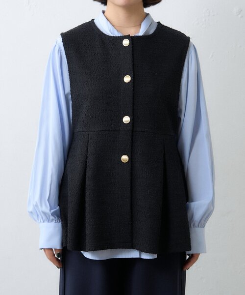 CIAOPANIC TYPY（チャオパニックティピー）の「≪オケージョン対応≫ツイードベスト付きパイピングラインパンツセット（その他パンツ・レディース・ベージュ/ネイビー・MEDIUM/SMALL）」の16枚目の写真