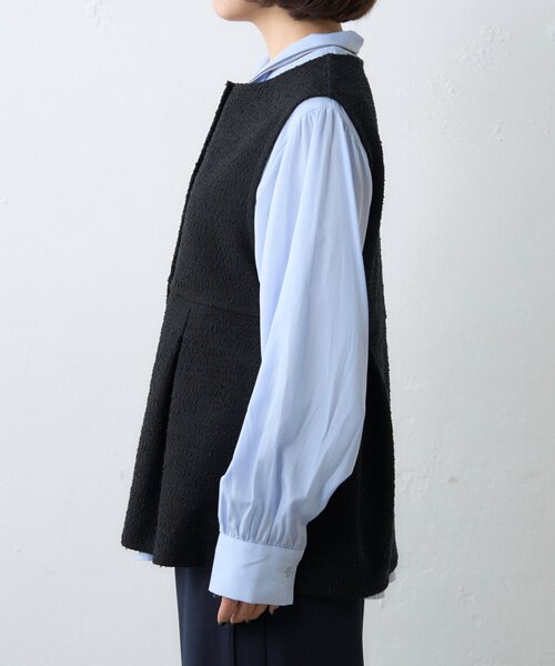 CIAOPANIC TYPY（チャオパニックティピー）の「≪オケージョン対応≫ツイードベスト付きパイピングラインパンツセット（その他パンツ・レディース・ベージュ/ネイビー・MEDIUM/SMALL）」の15枚目の写真