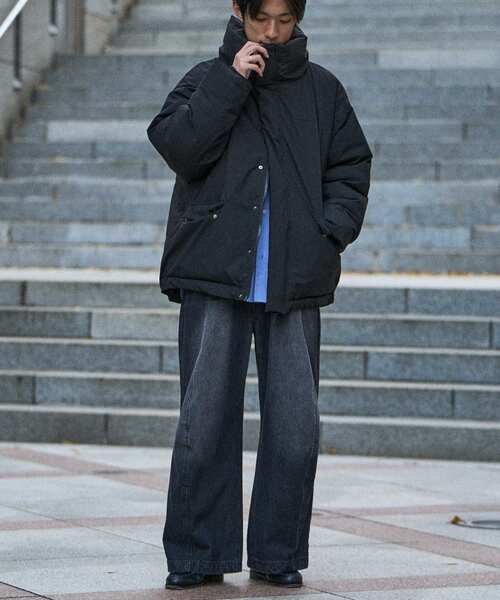 CRAFT STANDARD BOUTIQUE（クラフトスタンダードブティック）の「撥水/防風/ストレッチ/中綿入りスタンドジャケット（ブルゾン・メンズ・ブラック/グレイッシュベージュ・L/M/XL）」の6枚目の写真