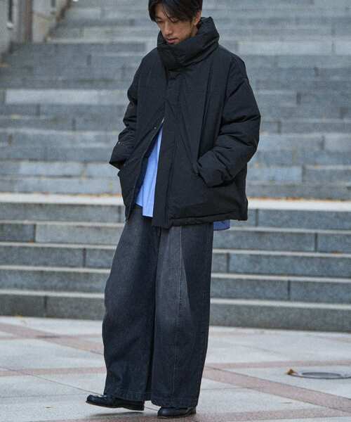 CRAFT STANDARD BOUTIQUE（クラフトスタンダードブティック）の「撥水/防風/ストレッチ/中綿入りスタンドジャケット（ブルゾン・メンズ・ブラック/グレイッシュベージュ・L/M/XL）」の7枚目の写真