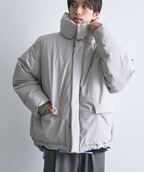 CRAFT STANDARD BOUTIQUE（クラフトスタンダードブティック）の「撥水/防風/ストレッチ/中綿入りスタンドジャケット（ブルゾン・メンズ・ブラック/グレイッシュベージュ・L/M/XL）」の2枚目の写真