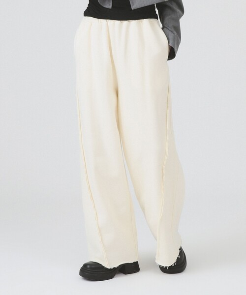 Ray BEAMS（レイビームス）の「キリカエライン スウェット パンツ（スウェットパンツ・レディース・シルバー/オフホワイト・1/0）」の22枚目の写真