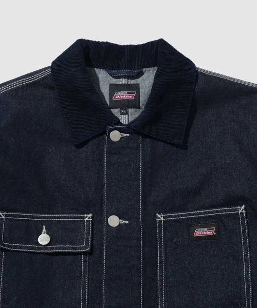Dickies(ディッキーズ)の「【Dickies/ディッキーズ】衿コーデュロイ切替 カバーオール / ワークジャケット(カバーオール・メンズ・ワンウォッシュ/オフホワイト・M/XL/L)」の5枚目の写真
