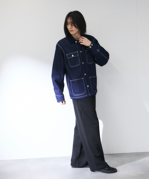Dickies(ディッキーズ)の「【Dickies/ディッキーズ】衿コーデュロイ切替 カバーオール / ワークジャケット(カバーオール・メンズ・ワンウォッシュ/オフホワイト・M/XL/L)」の15枚目の写真