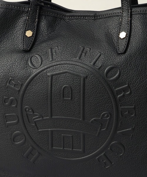 HOUSE OF FLORENCE（ハウスオブフローレンス）の「【HOUSE OF FLORENCE/ハウス オブ フローレンス】イタリアンレザー 型押しエンボス トートバッグ（L）（トートバッグ・レディース・グレイッシュベージュ/ブラック/ピンク/イエロー/ブラウン・FREE）」の16枚目の写真