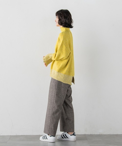 la.f…(ラエフ)の「【WEB限定】"ふんわり配色の"もっちりハイネックニット(ニット/セーター・レディース・ライトグレー/チャコールグレー・9号)」の8枚目の写真
